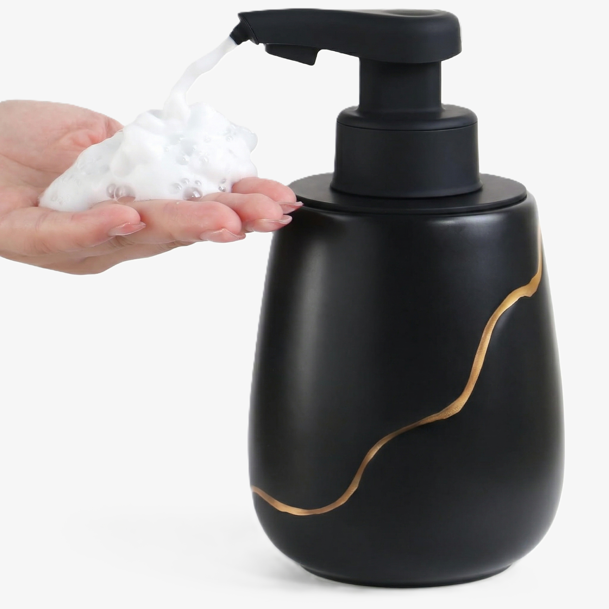 BosilunLife Nordic Garden ng Soap Dispenser 17 Oz Recycled Eco-Clay